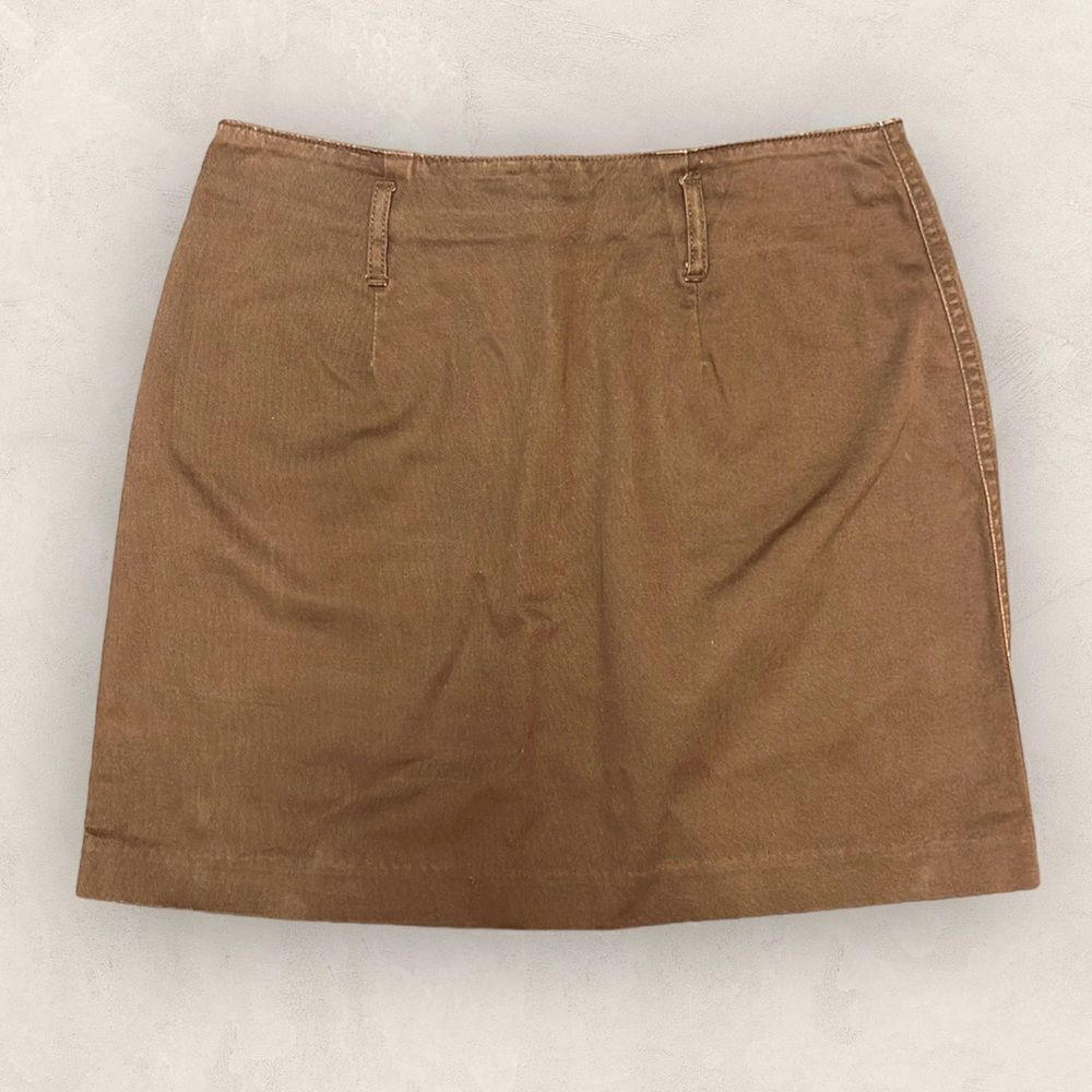 Express Brown Denim Mini Skirt Size 3/4